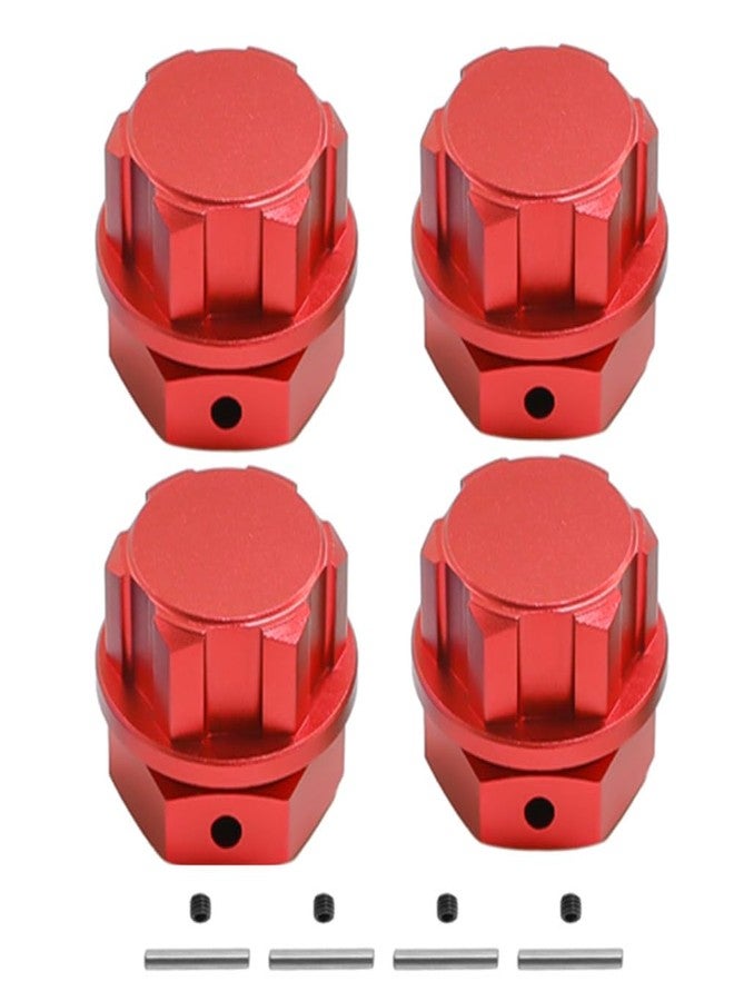 UURCSKY Aluminum Wheel Hex Adapter & Wheel Nut 24mm for Arrma 1/5 KRATON 8S BLX,Outcast 8S BLX Upgrades Parts,Wheel Hub Adapter Parts # ARA310928# ARA310929 (Red) - Image 2